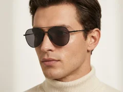BS0824-0172_Black_Aviator_Metal_sunglasses-tryon_male