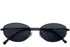 BS0824-0179_Black_Oval_Metal_sunglasses_front