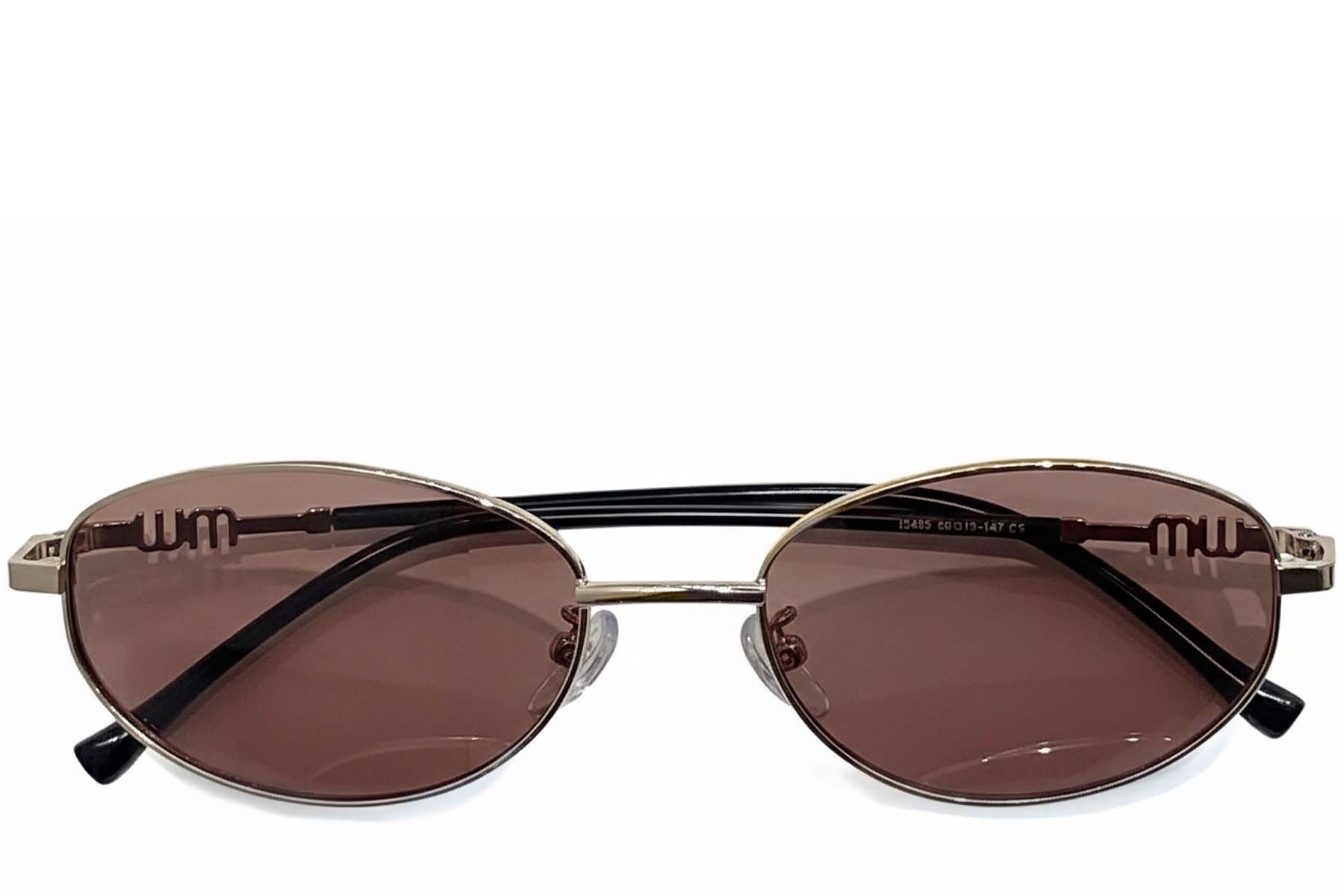 BS0824-0183_Golden_Oval_Metal_sunglasses_front