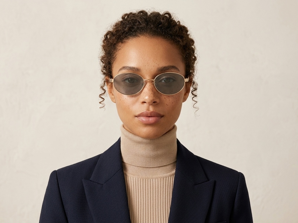 BS0824-0193_Golden_Oval_Metal_sunglasses-tryon_female