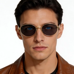 bs0824-0193_golden_oval_metal_sunglasses_model