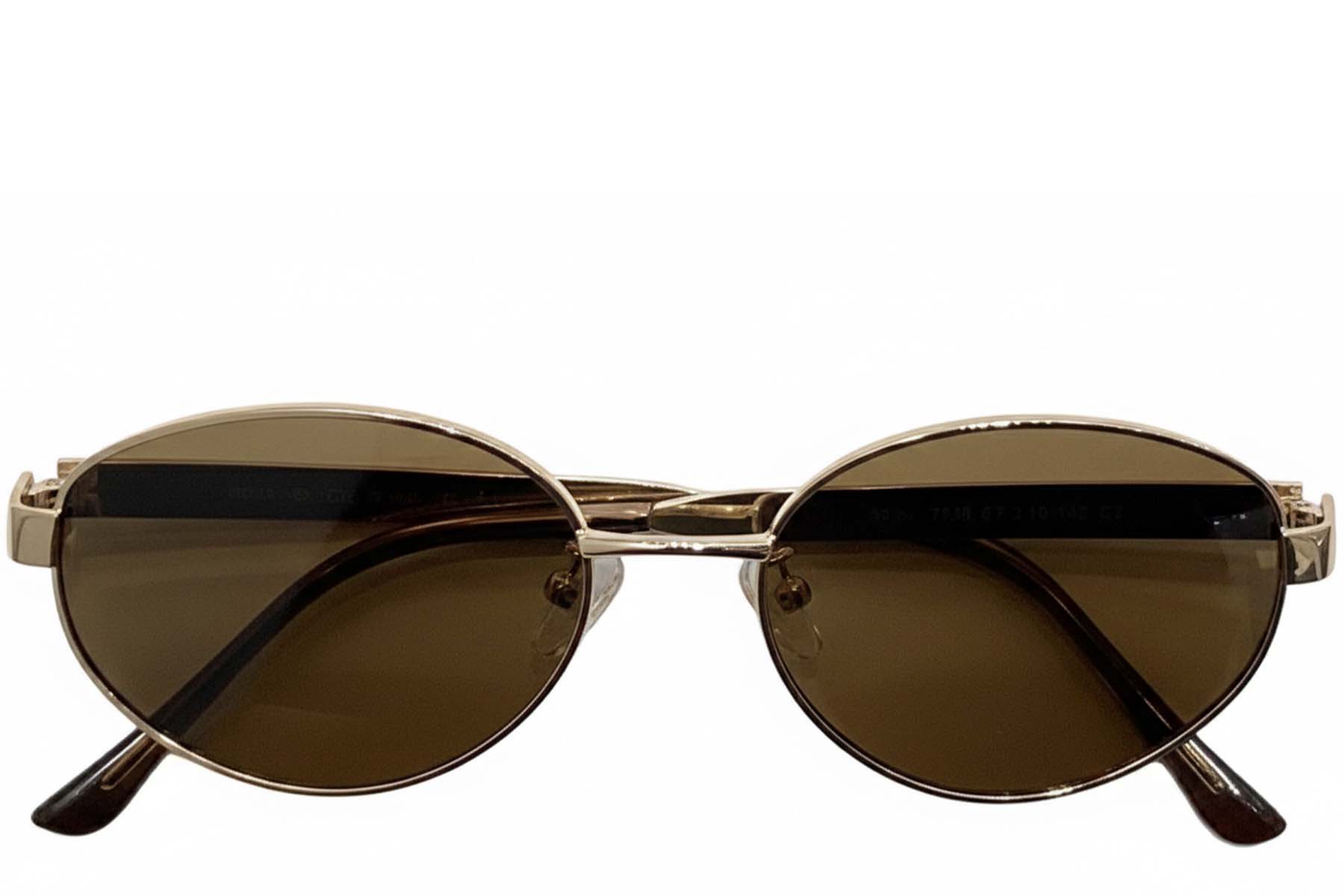 BS0824-0194_Golden_Oval_Metal_sunglasses_front