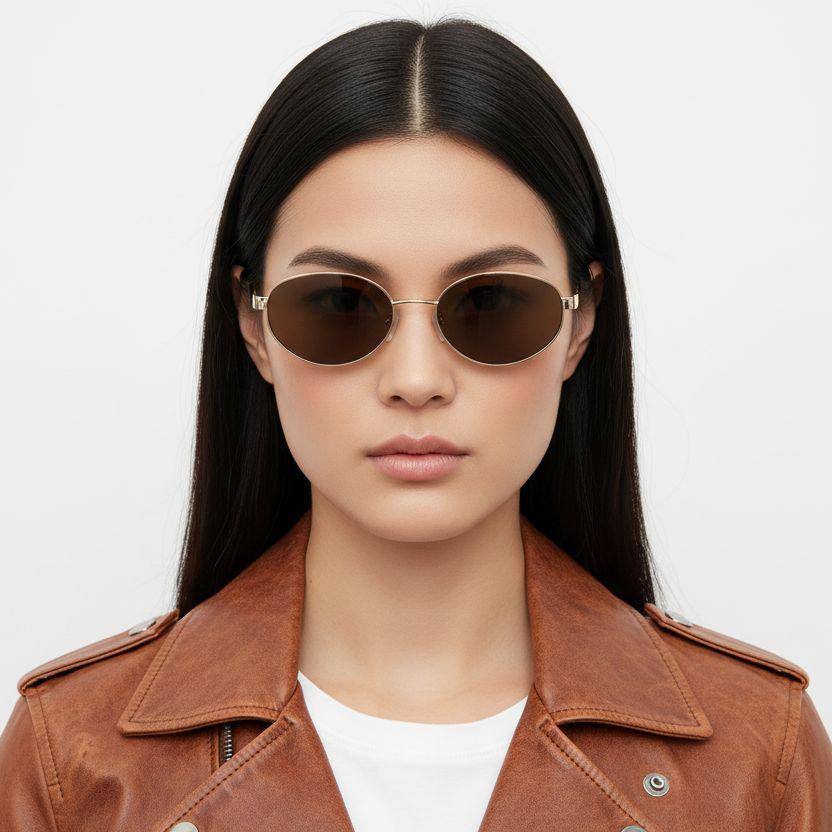 bs0824-0194_golden_oval_metal_sunglasses_model