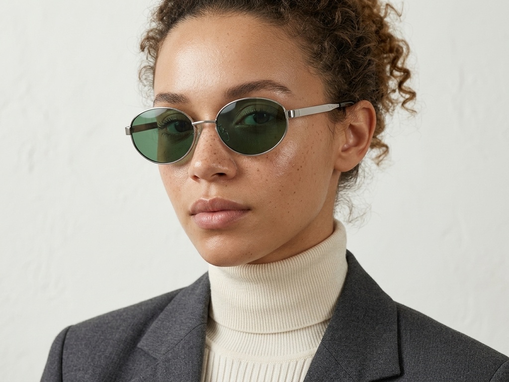 BS0824-0195_Silver_Oval_Metal_sunglasses-tryon_female