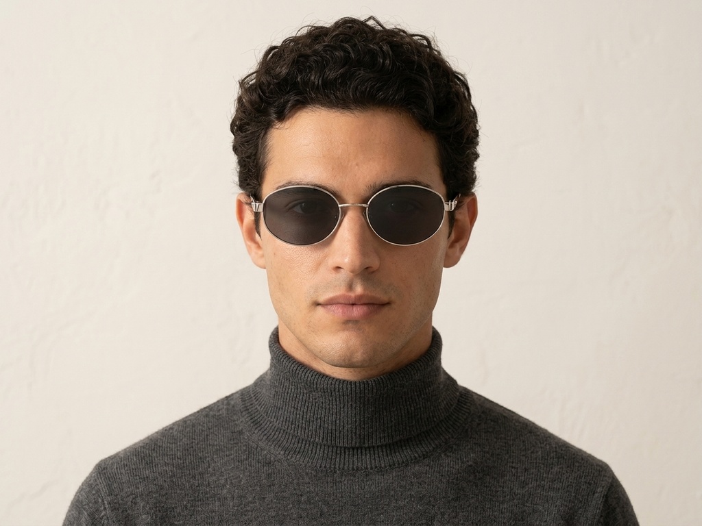 BS0824-0196_Silver_Oval_Metal_sunglasses-tryon_male