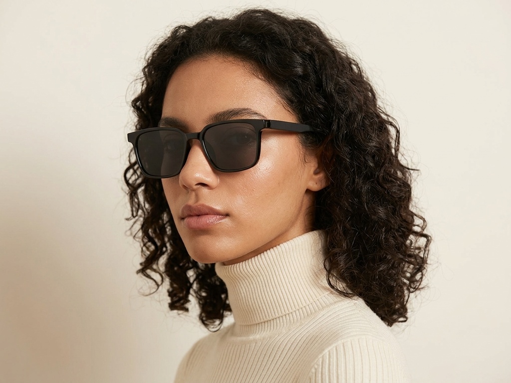 BS0824-0199_Black_Rectangular_TR90_sunglasses-tryon_female