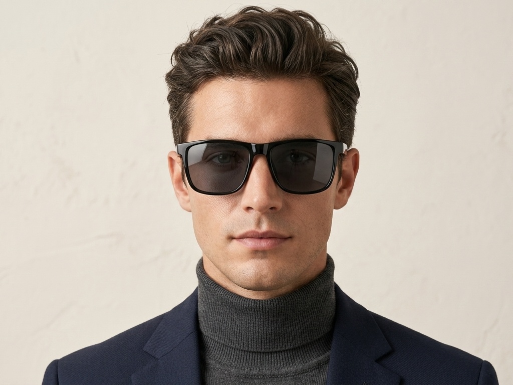 BS0824-0205_Black_Rectangular_TR90_sunglasses-tryon_male