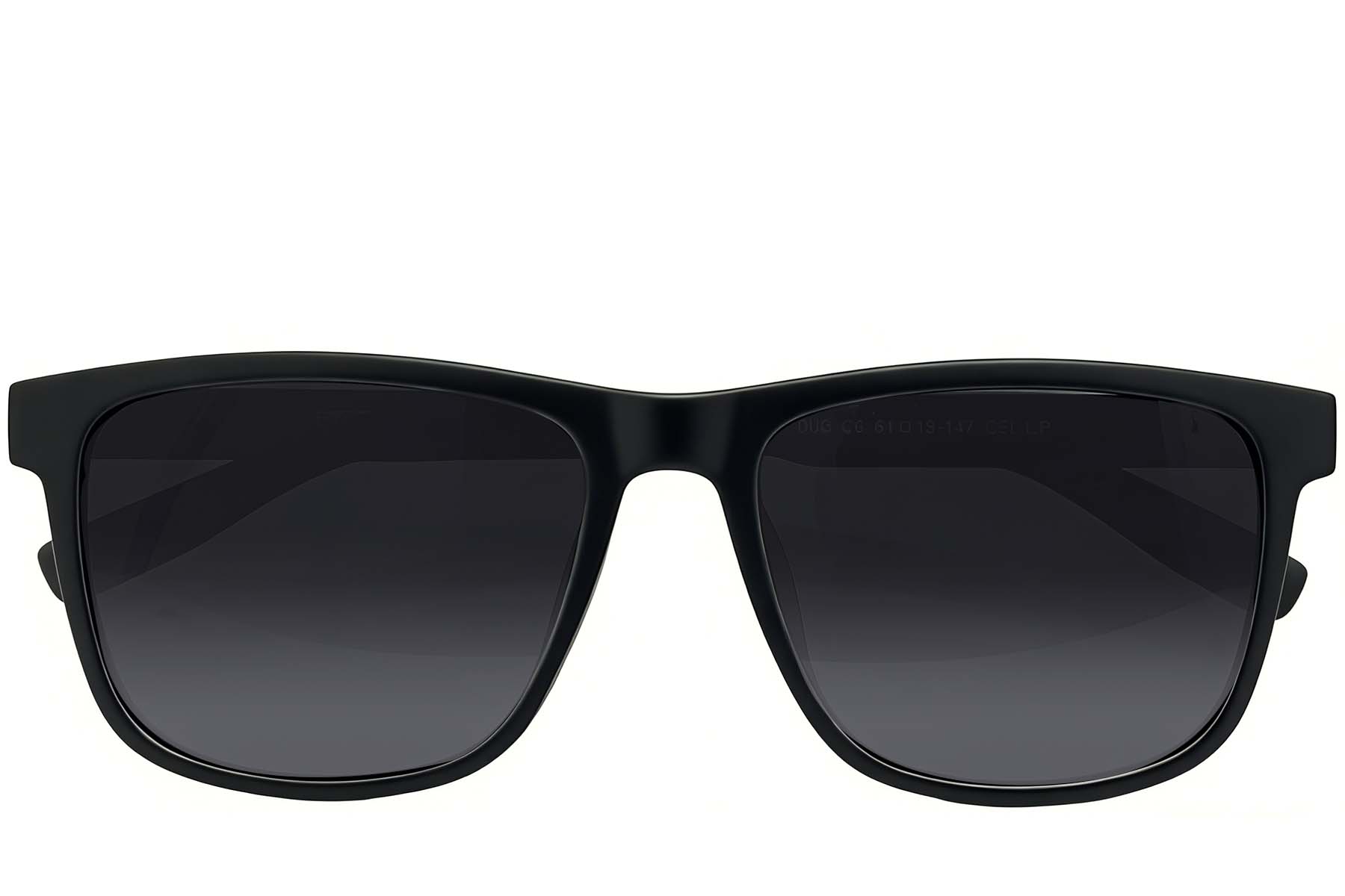BS0824-0206_Black_Rectangular_TR90_sunglasses_front