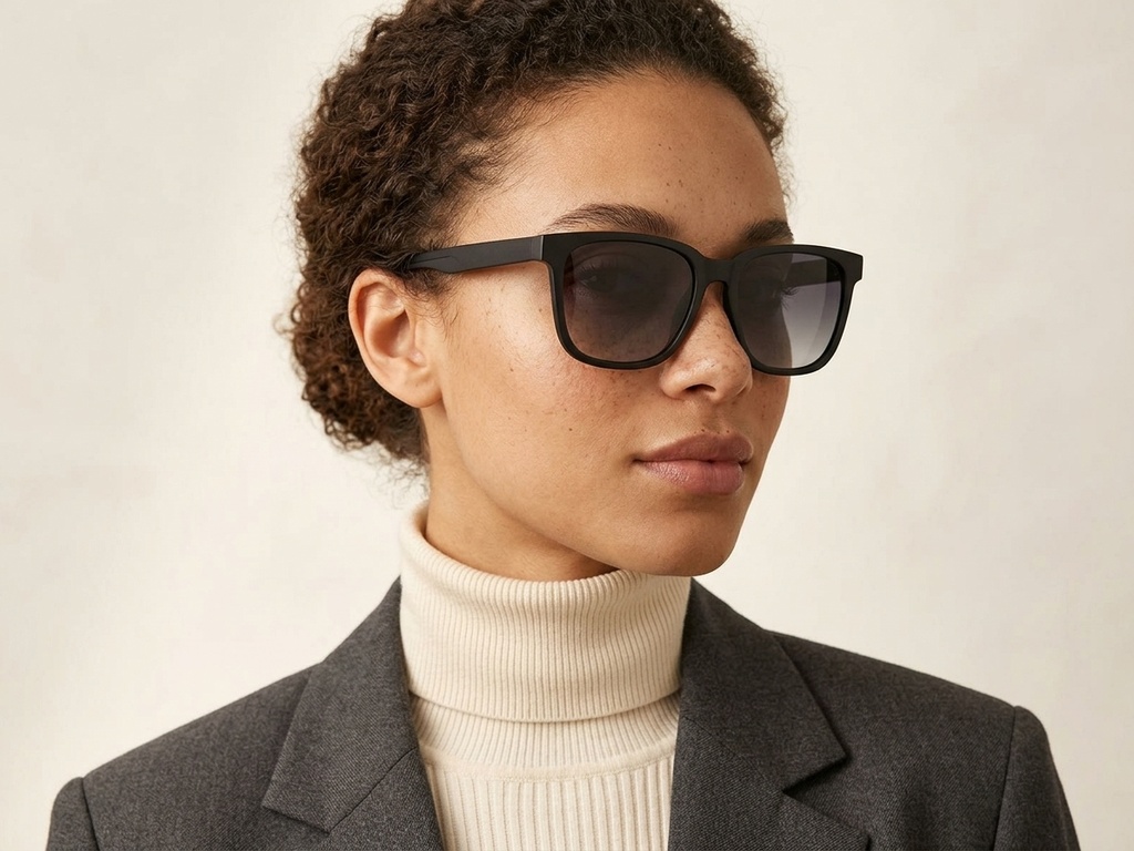 BS0824-0211_Black_Rectangular_TR90_sunglasses-tryon_female