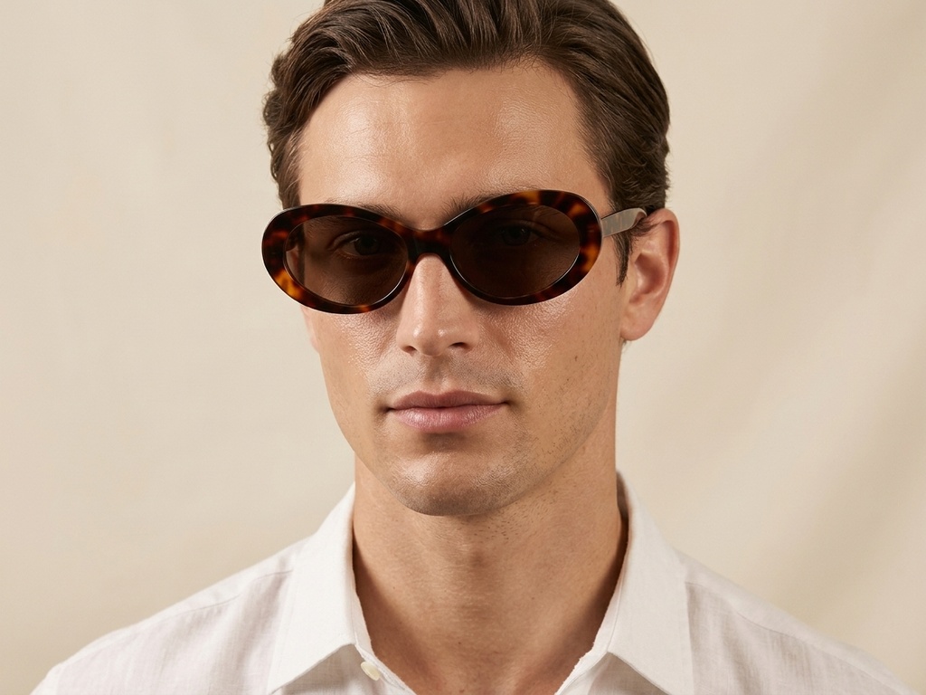 Oval Tortoiseshell TR90 Sunglasses #BS0824-0225