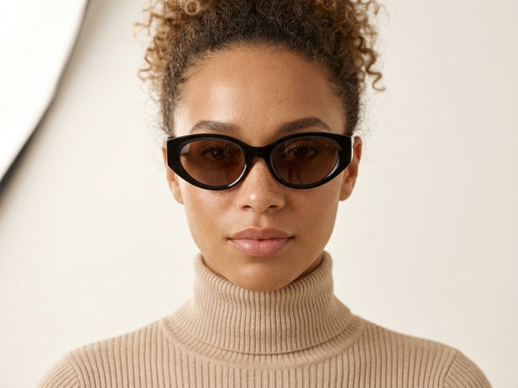 BS0824-0227_Black_Oval_TR90_sunglasses-tryon_female