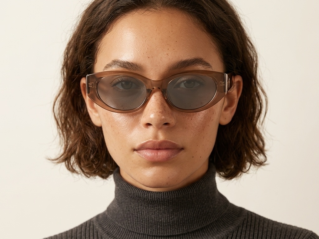 BS0824-0229_Brown_Oval_TR90_sunglasses-tryon_female