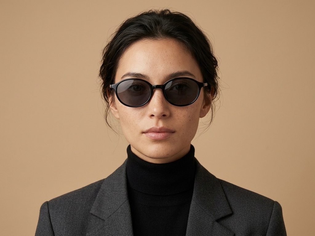BS0824-0246_Black_Oval_TR90_sunglasses-tryon_female