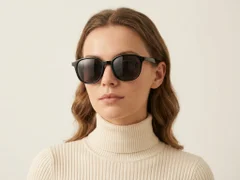 BS0824-0251_Black_Rectangular_TR90_sunglasses-tryon_female