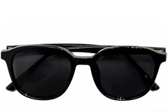 BS0824-0251_Black_Rectangular_TR90_sunglasses_front