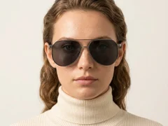 BS0824-0262_Grey_Aviator_Metal_sunglasses-tryon_female