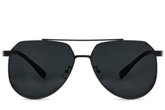 BS0824-0263_Black_Aviator_Metal_sunglasses_front