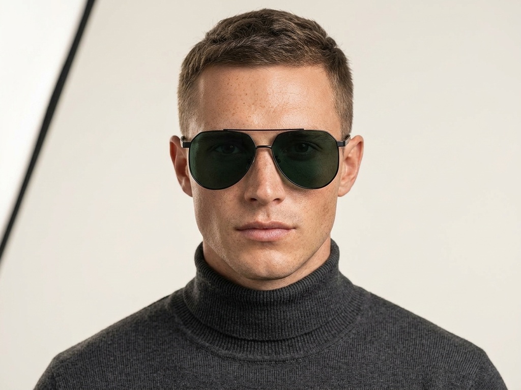 BS0824-0264_Black_Aviator_Metal_sunglasses-tryon_male