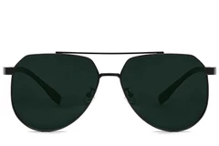 BS0824-0264_Black_Aviator_Metal_sunglasses_front