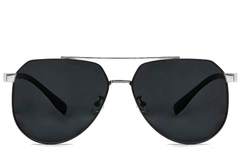 BS0824-0265_Silver_Aviator_Metal_sunglasses_front