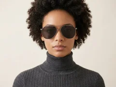BS0824-0266_Grey_Aviator_Metal_sunglasses-tryon_female
