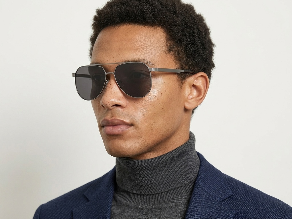 BS0824-0266_Grey_Aviator_Metal_sunglasses-tryon_male