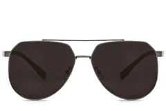 BS0824-0266_Grey_Aviator_Metal_sunglasses_front