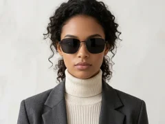BS0824-0268_Black_Rectangular_Metal_sunglasses-tryon_female
