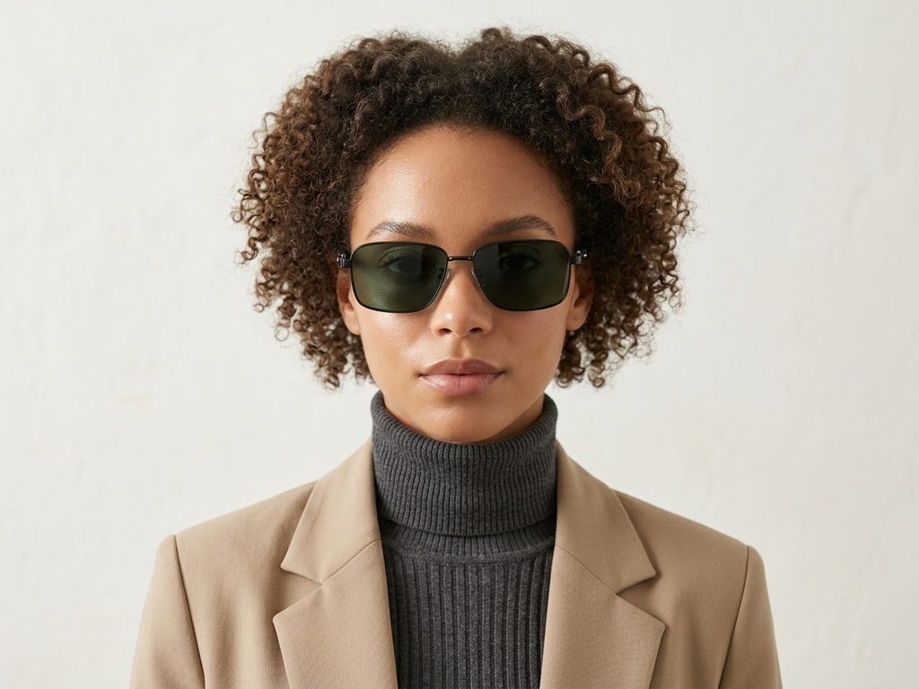 BS0824-0269_Black_Rectangular_Metal_sunglasses-tryon_female