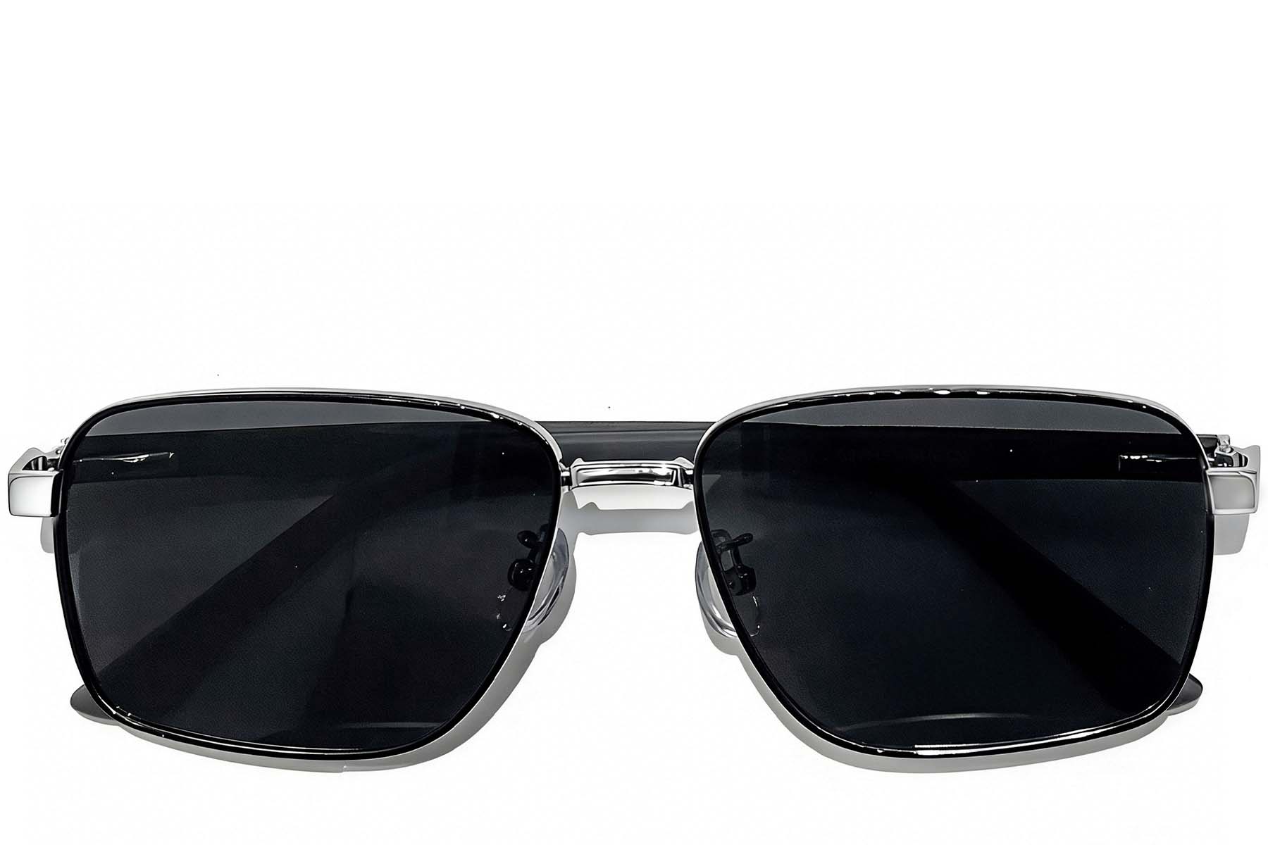 BS0824-0270_Black_Rectangular_Metal_sunglasses_front