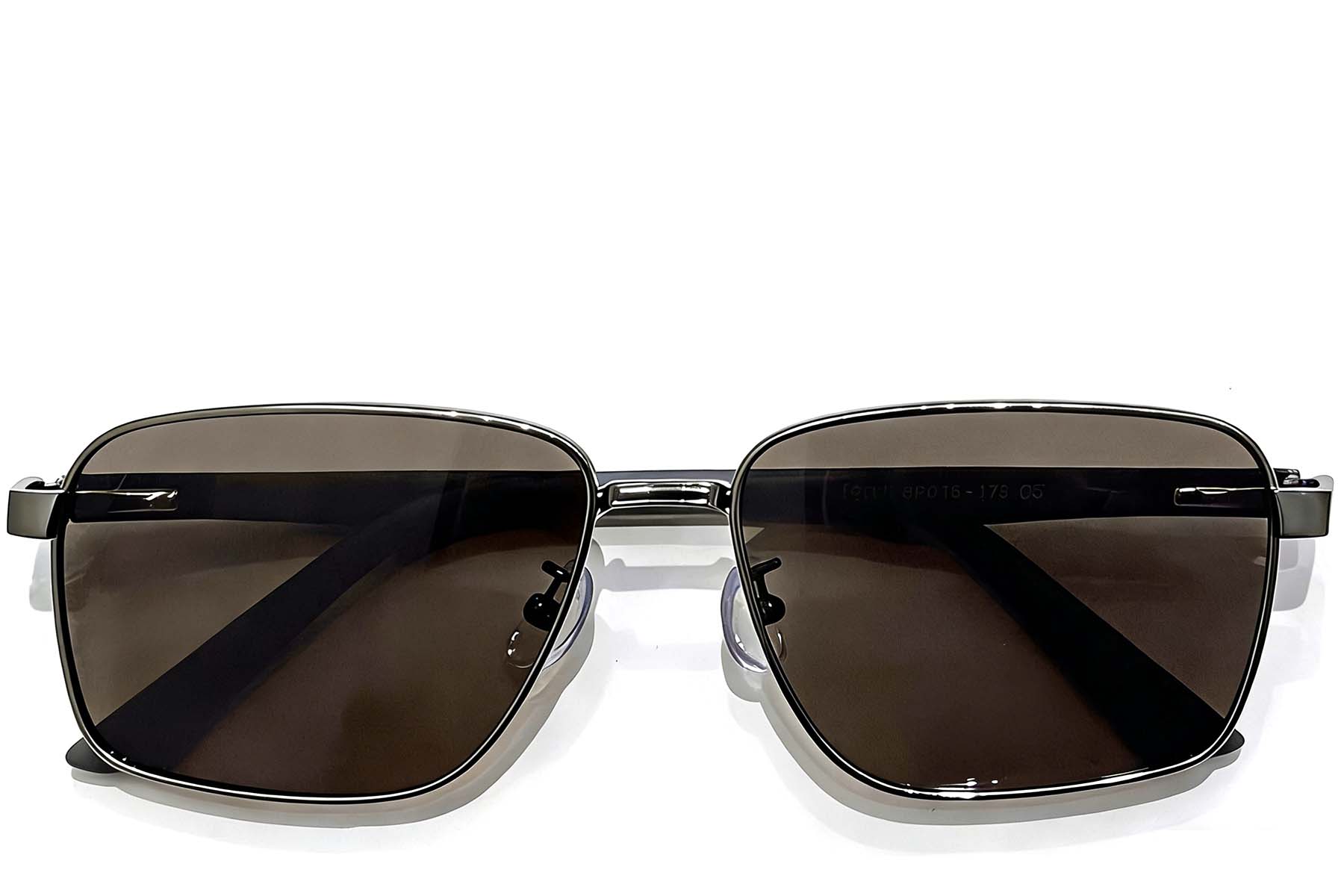 BS0824-0271_Grey_Rectangular_Metal_sunglasses_front