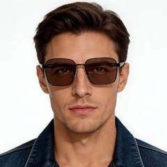 BS0824-0274_Black_Geometric_Metal_sunglasses_model