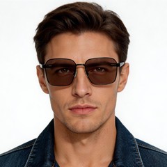 BS0824-0274_Black_Geometric_Metal_sunglasses_model