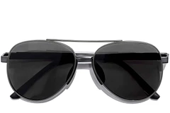 BS0824-0282_Grey_Aviator_Metal_sunglasses_front