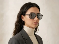 BS0824-0284_Black_Aviator_Metal_sunglasses-tryon_female