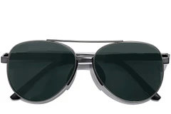 BS0824-0286_Grey_Aviator_Metal_sunglasses_front