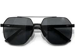 BS0824-0288_Black_Aviator_Metal_sunglasses_front