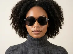 BS0824-0290_Black_Aviator_Metal_sunglasses-tryon_female