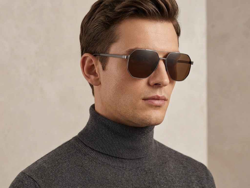 BS0824-0291_Grey_Aviator_Metal_sunglasses-tryon_male