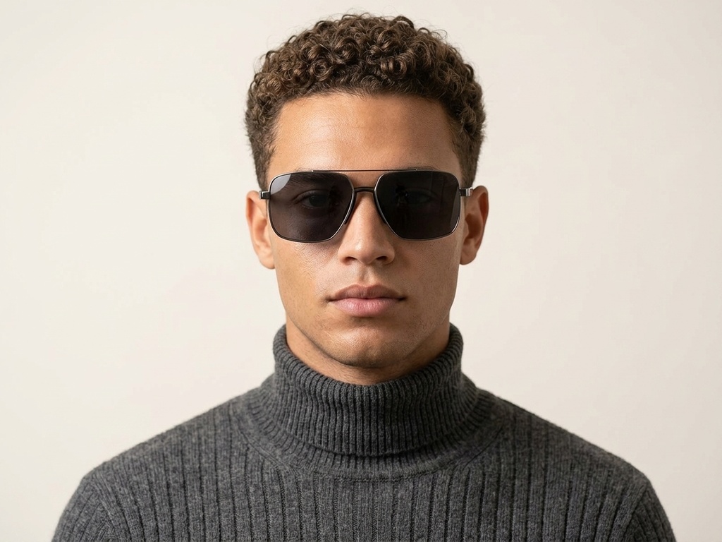 BS0824-0292_Grey_Aviator_Metal_sunglasses-tryon_male