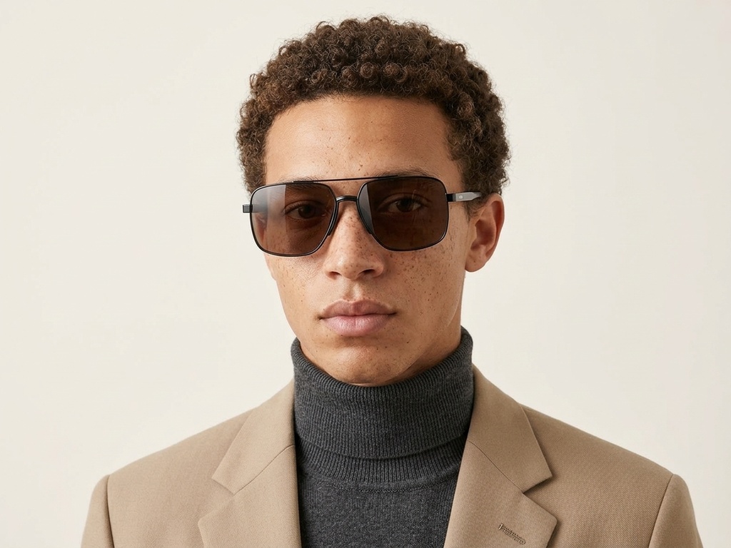 BS0824-0294_Black_Aviator_Metal_sunglasses-tryon_male
