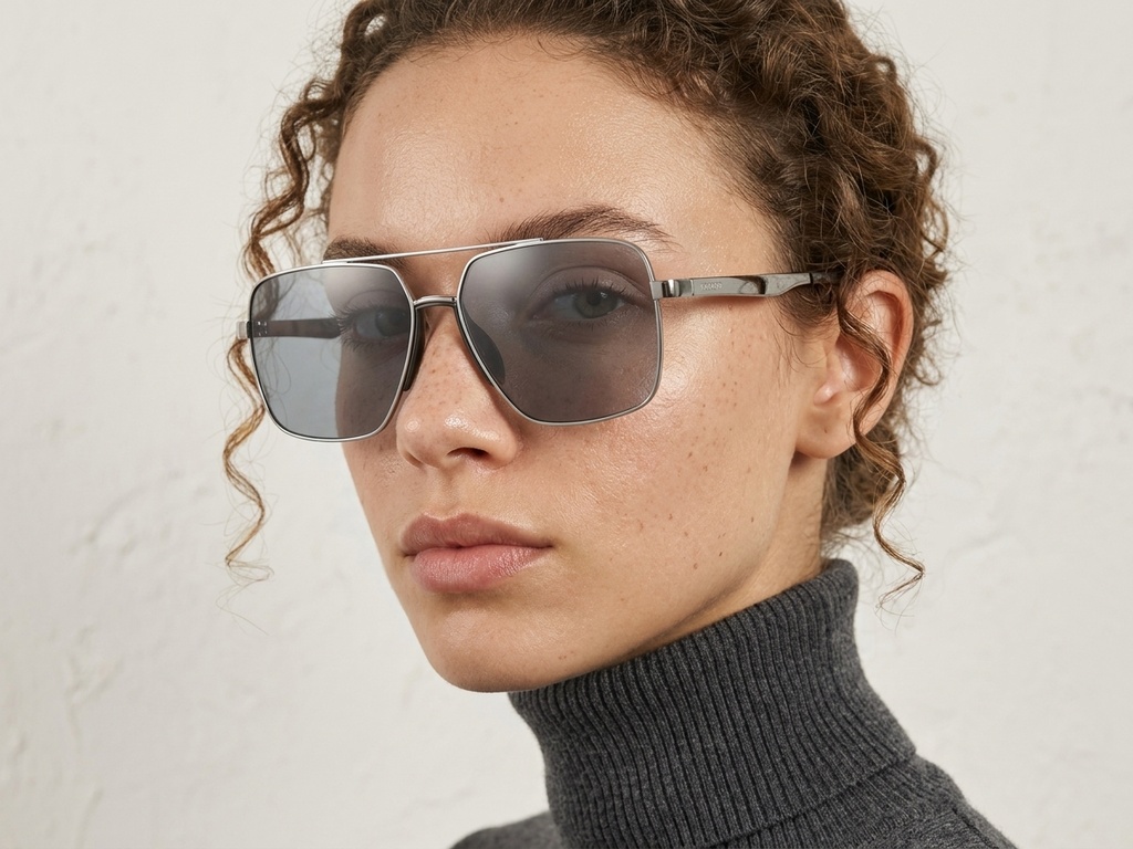 BS0824-0295_Black_Aviator_Metal_sunglasses-tryon_female