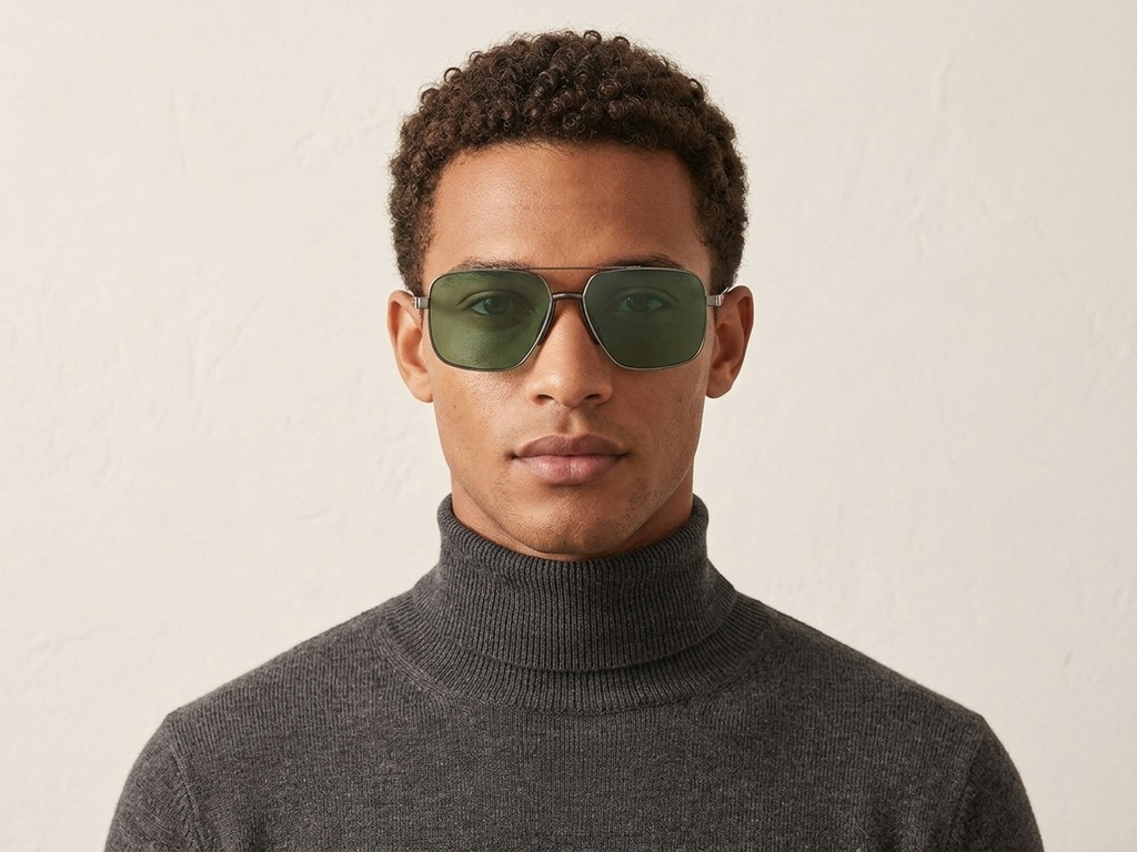 BS0824-0296_Grey_Aviator_Metal_sunglasses-tryon_male