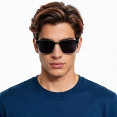 BS0824-0297_Grey_Semi-rimless_Metal_sunglasses_model