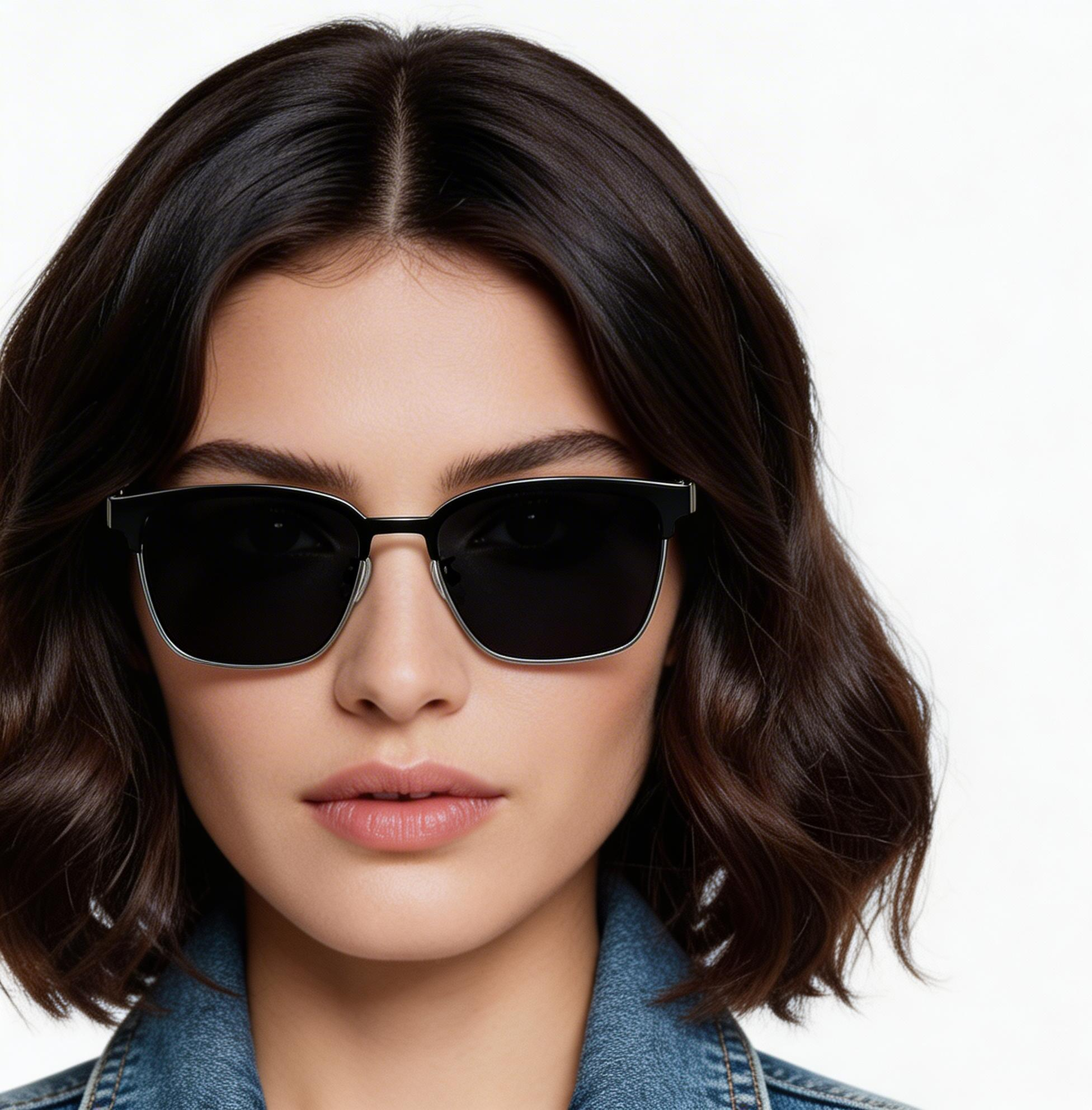 BS0824-0297_Grey_Semi-rimless_Metal_sunglasses_model