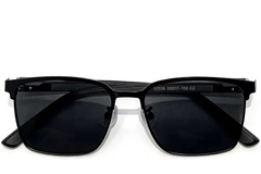 BS0824-0298_Black_Semi-rimless_Metal_sunglasses_front