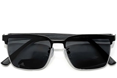 BS0824-0300_Silver_Semi-rimless_Metal_sunglasses_front