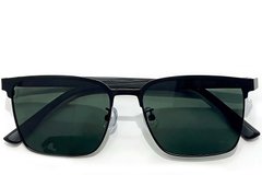 BS0824-0301_Black_Semi-rimless_Metal_sunglasses_front