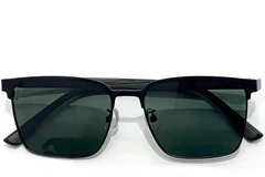 BS0824-0301_Black_Semi-rimless_Metal_sunglasses_front