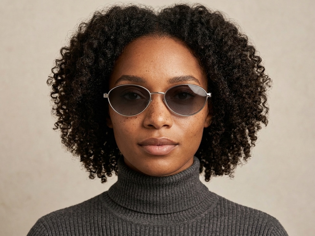 BS0824-0310_Silver_Oval_Metal_sunglasses-tryon_female